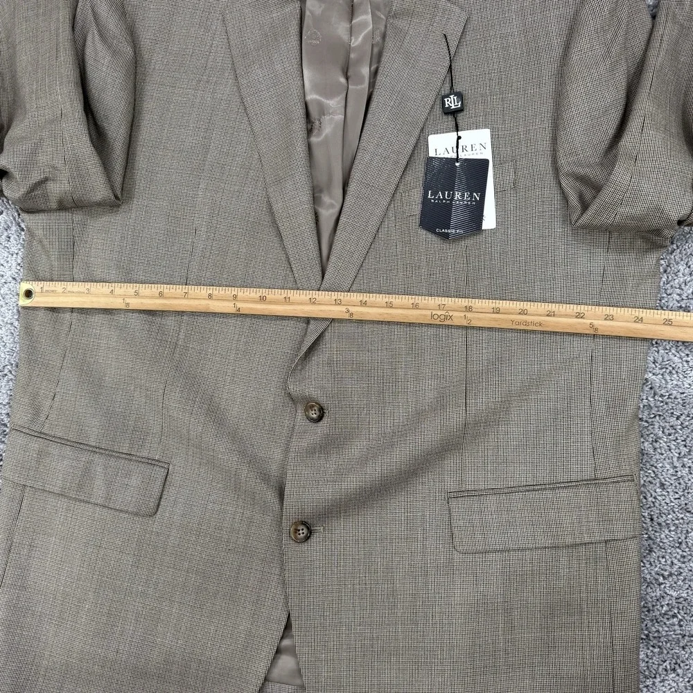 Lauren Ralph Lauren Blazer Mens 48L NWT Silk Wool Black Label Ultra Flex Classic